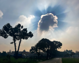 Cloud shadow with crepuscular rays