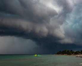 Supercell and waterspout