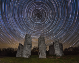Istrian stonehenge startrails